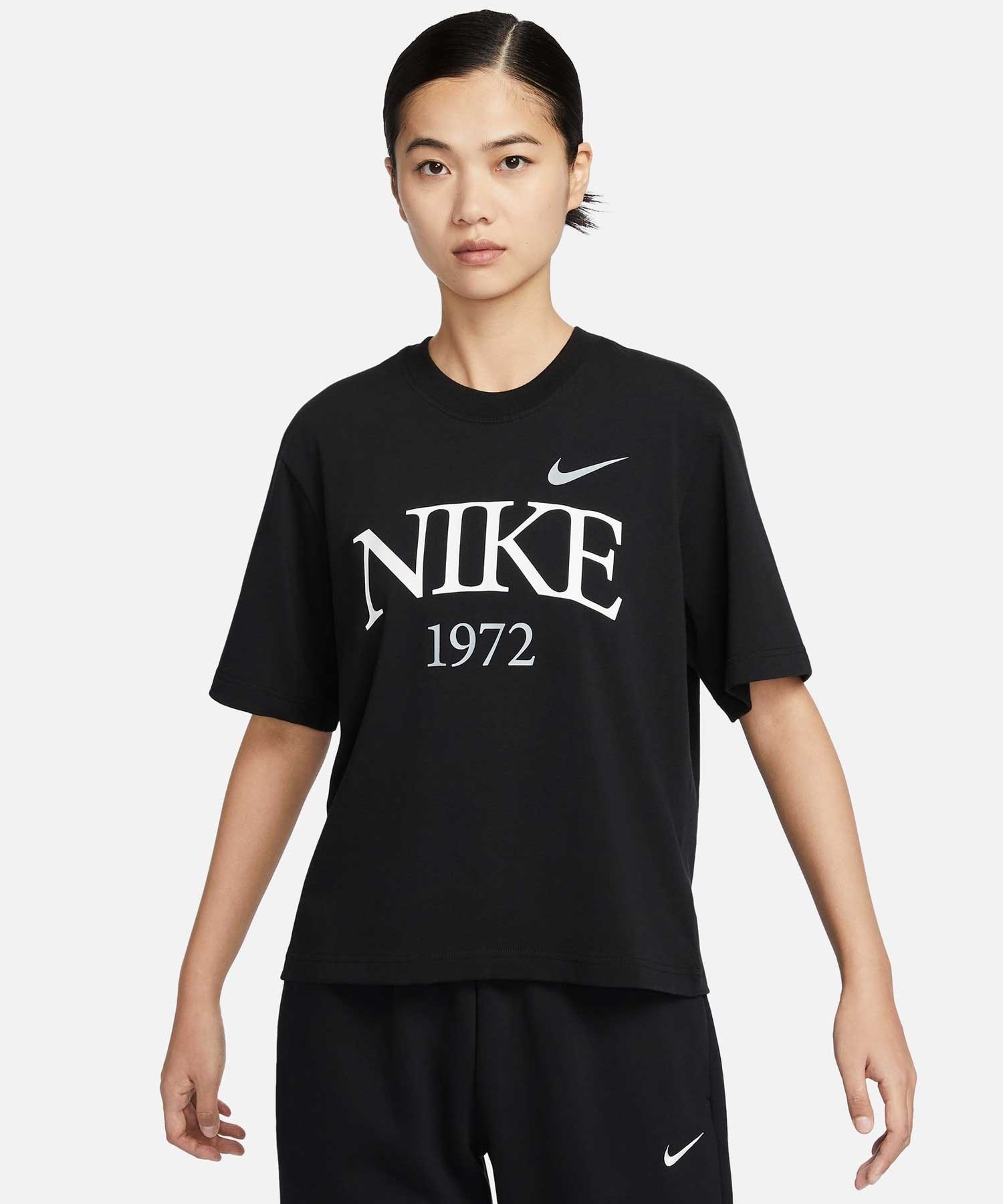 NIKE ナイキ NSW クラシックス ボクシー S S レディース 半袖 Tシャツ FQ6601-010(010-S)