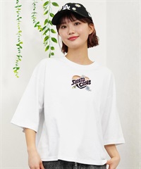 SANTACRUZ サンタクルーズ レディース 半袖 カットアウト Tシャツ 刺繍ロゴ ショート丈 ムラサキスポーツ限定 502242442