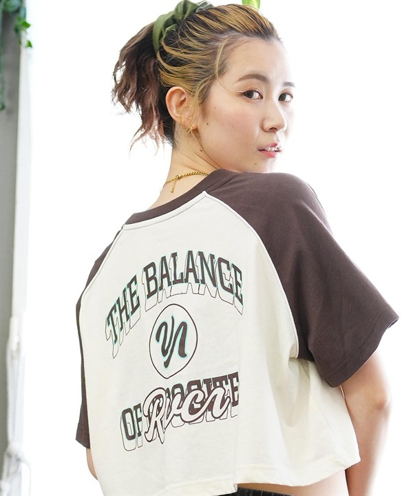 RVCA ルーカ レディース ラグランTシャツ ショート丈 BE04C-219