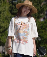 BILLABONG ビラボン 半袖 Tシャツ レディース フロントプリント BE01C-217 ムラサキスポーツ限定