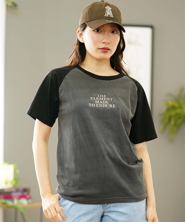 【マトメガイ対象】ELEMENT エレメント レディース 半袖 ラグラン Tシャツ オーバーサイズ BE02C-263