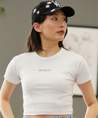 【クーポン対象】RVCA ルーカ レディース Tシャツ 半袖 ショート丈 クロップ丈 チビT BE04C-204(WHT-S)