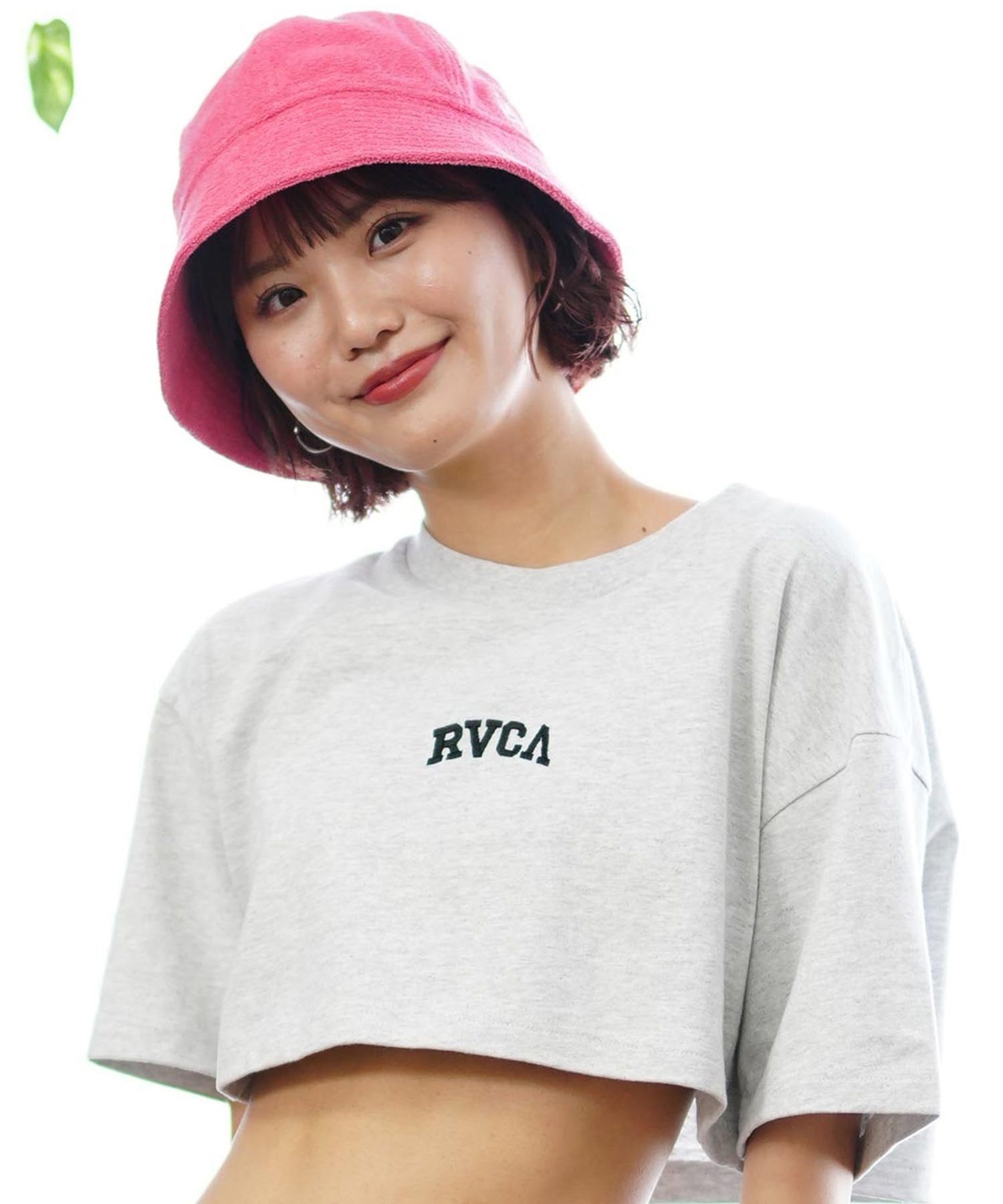 【クーポン対象】RVCA ルーカ CROP LTD レディース 半袖 Tシャツ BE04C-P20(GRY-S)