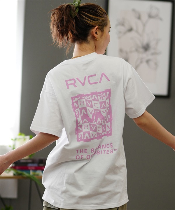 【クーポン対象】RVCA ルーカ バックプリントTシャツ レディース 半袖 Tシャツ オーバーサイズ BE04C-P21
