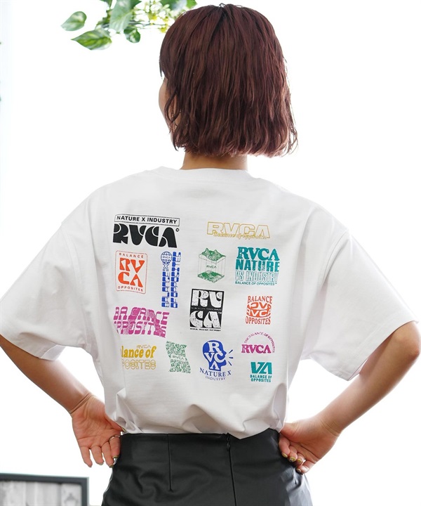 【クーポン対象】RVCA ルーカ バックプリントTシャツ レディース 半袖 Tシャツ オーバーサイズ BE04C-P22