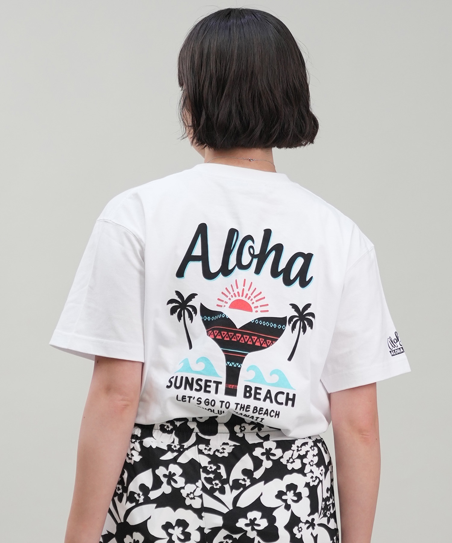 HULALANI フララニ レディース Tシャツ 半袖 バックプリント