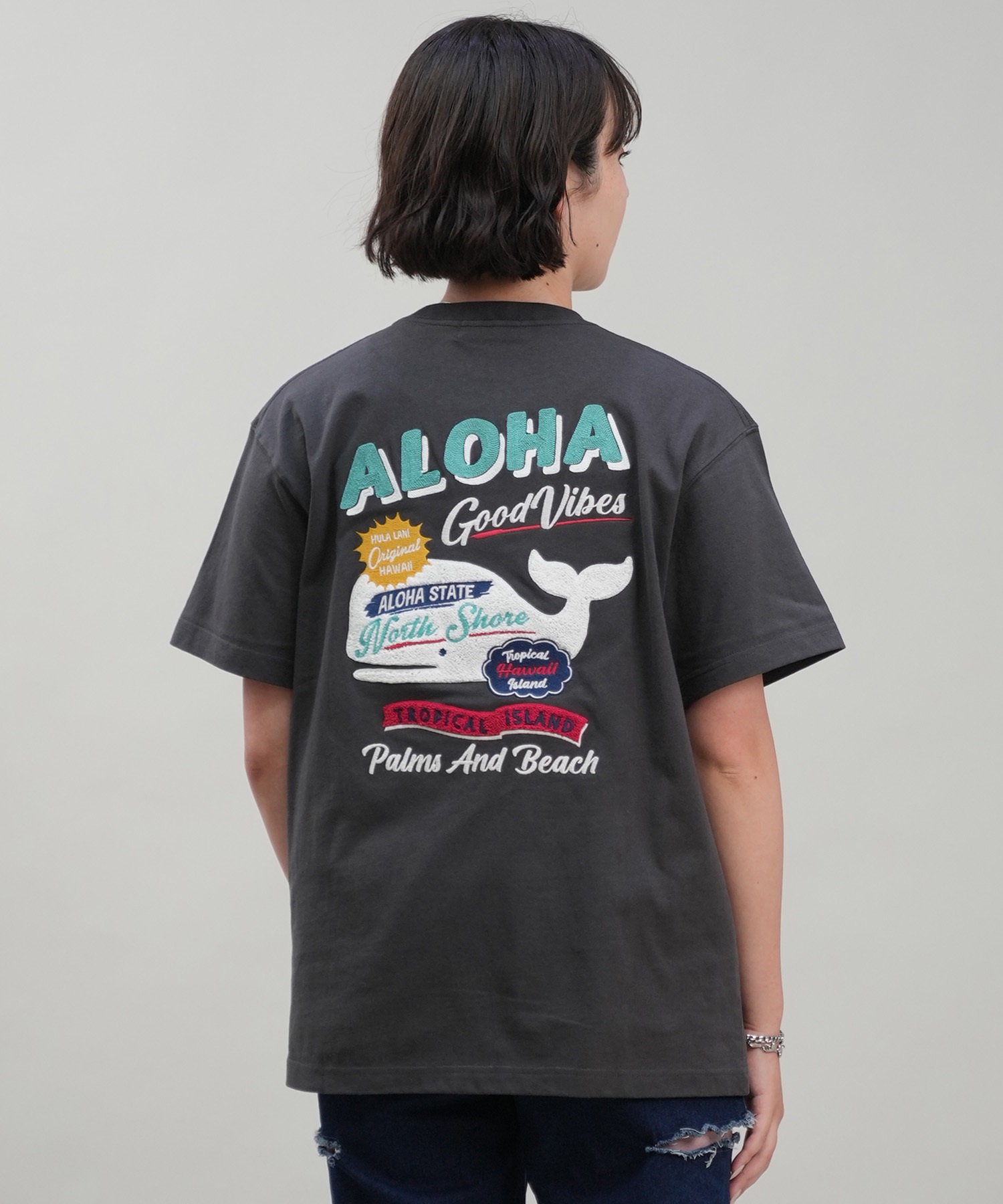HULALANI フララニ 半袖 Tシャツ レディース バックプリント