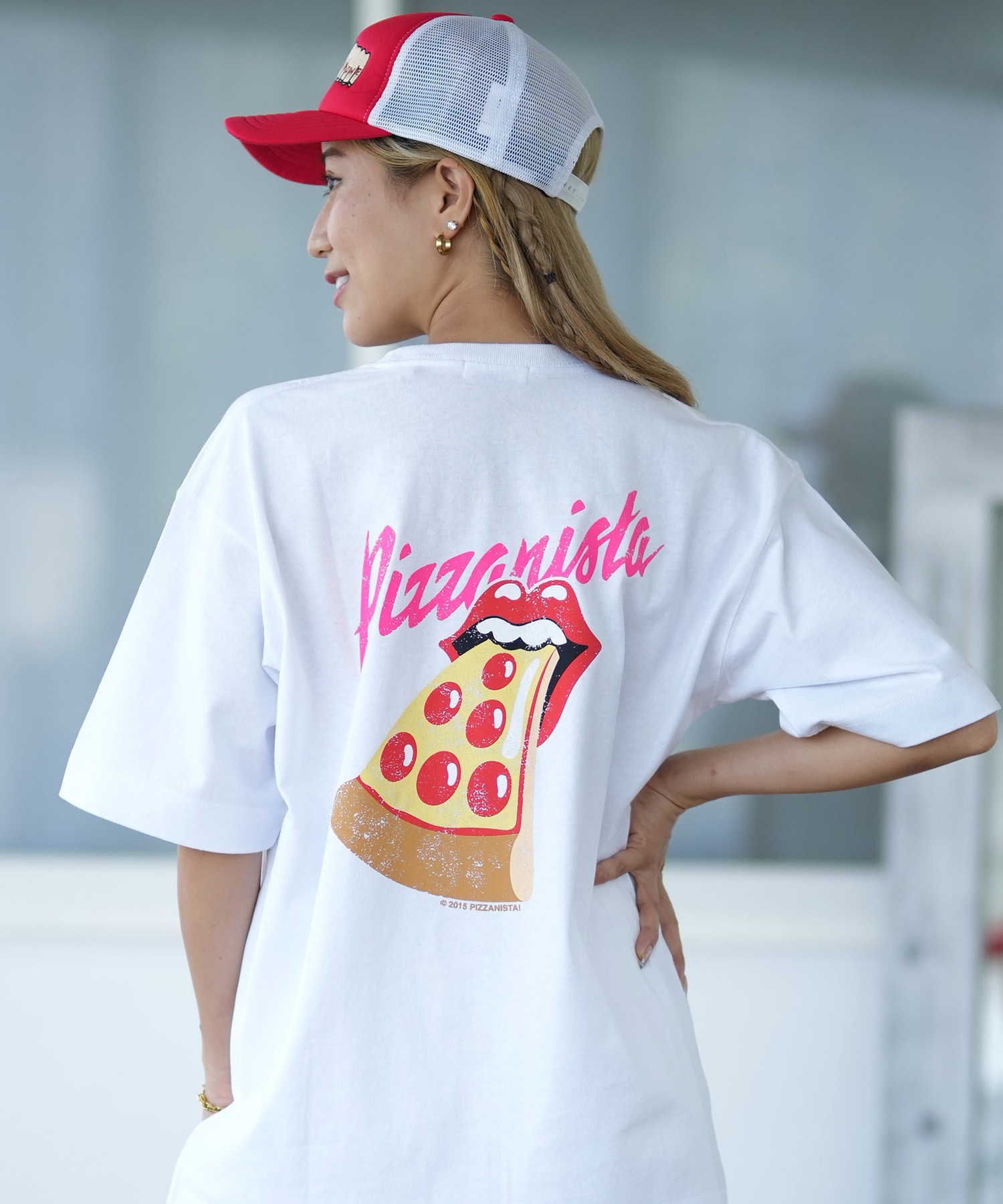 PIZZANISTA ピッザニスタ 半袖 Tシャツ レディース バックプリント