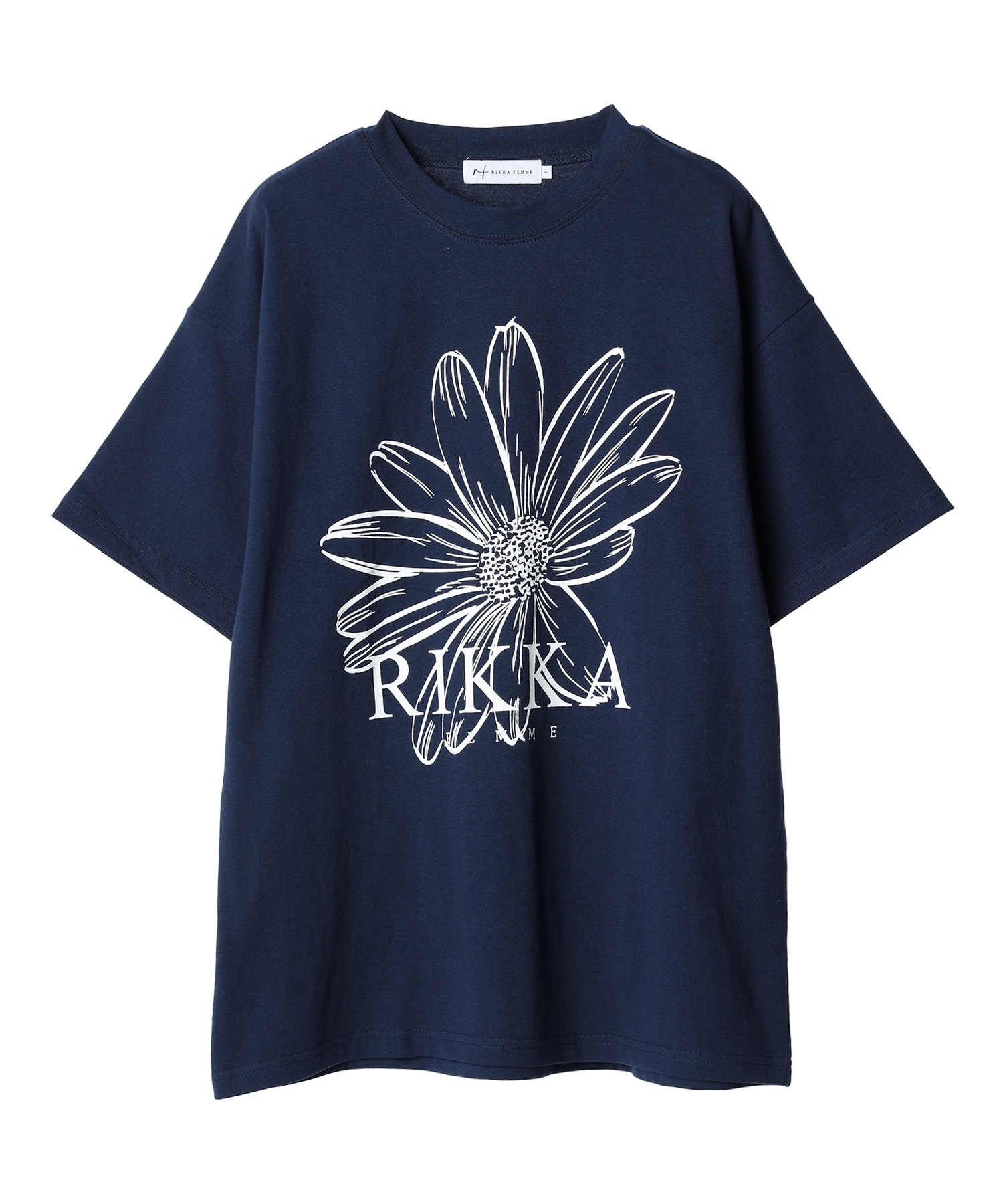 【マトメガイ対象】RIKKA FEMME リッカファム DESI RF24SS100 レディース 半袖Tシャツ(NAV-F)