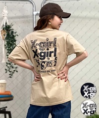 X-girl/エックスガール CAMO TRIPLE LOGO SS TEE 105242011037 レディース Tシャツ ムラサキスポーツ限定(WHITE-M)