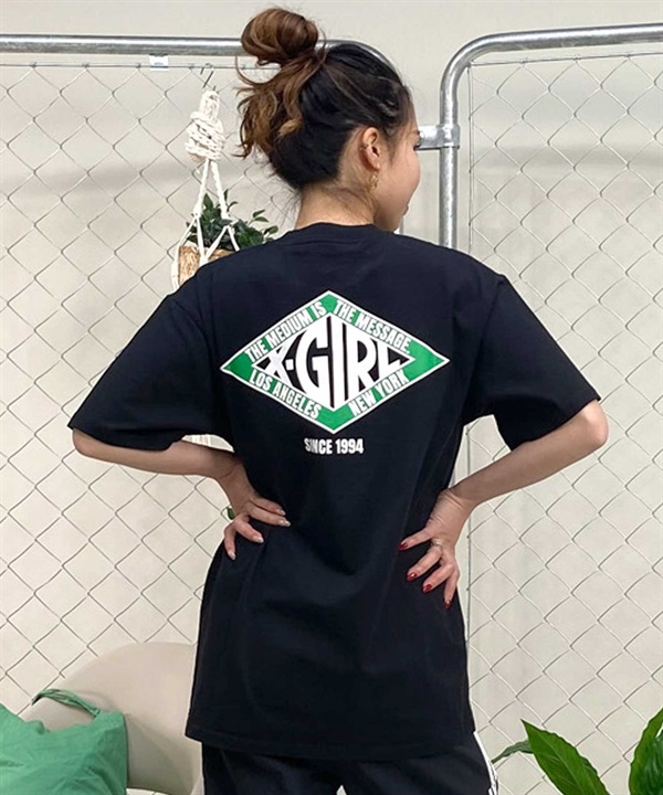 【マトメガイ対象】X-girl/エックスガール DIAMOND LOGO SS TEE 105242011038 レディース  Tシャツ ムラサキスポーツ限定