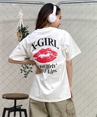 X-girl/エックスガール LIP SS TEE 105242011043 レディース  Tシャツ ムラサキスポーツ限定