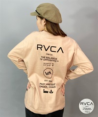 RVCA ルーカ レディース 長袖 Tシャツ ロンT オーバーサイズ バックプリント ムラサキスポーツ限定 BD043-P05(NUD-S)