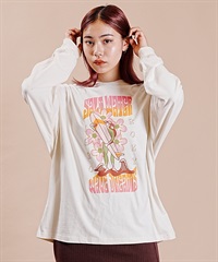 ROXY/ロキシー レディース 長袖 Tシャツ ロンT  スリーブロゴ オーバーサイズ RLT234636M ムラサキスポーツ限定(OWT-M)