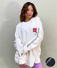 Manhattan Portage/マンハッタンポーテージ レディース 長袖Tシャツ ロンT ビッグサイズ スリーブプリント MP-M371