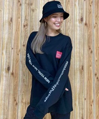 Manhattan Portage/マンハッタンポーテージ レディース 長袖Tシャツ ロンT ビッグサイズ スリーブプリント MP-M371