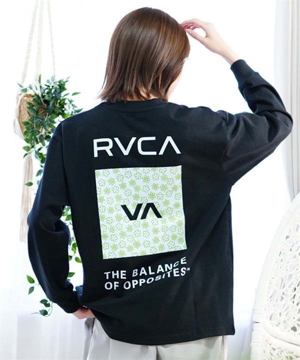 RVCA ルーカ レディース ロンT 長袖Tシャツ バックプリント オーバーサイズ BE043-050