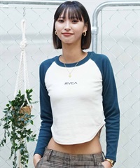 RVCA ルーカ レディース ロンT 長袖Tシャツ ショート丈 BE043-055