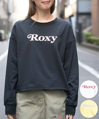 ROXY ロキシー レディース 長袖 Tシャツ ロンT クルーネック ショート丈 RLT241630T(BLK-M)