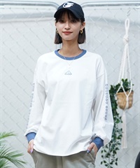 adidas アディダス レディース 長袖 Tシャツ ロンT オーバーサイズ クルーネック ルーズフィット JSY07(WT-M)