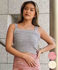 ROXY ロキシー キャミソール ショートトップス ハイビスカス 水色