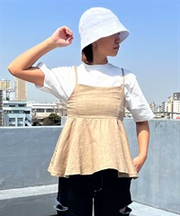 RIKKA FEMME リッカファム レディース タンクトップ ペプラムキャミ 無地 シンプル RF24SS05