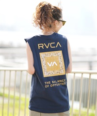 RVCA ルーカ タンクトップ レディース バックプリント FLOWER BANDANA CUTOFF TANKTOP E04C-P35(KYJ0-M)