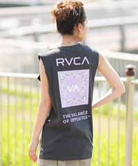 RVCA ルーカ タンクトップ レディース バックプリント FLOWER BANDANA CUTOFF TANKTOP E04C-P35(PTK-M)