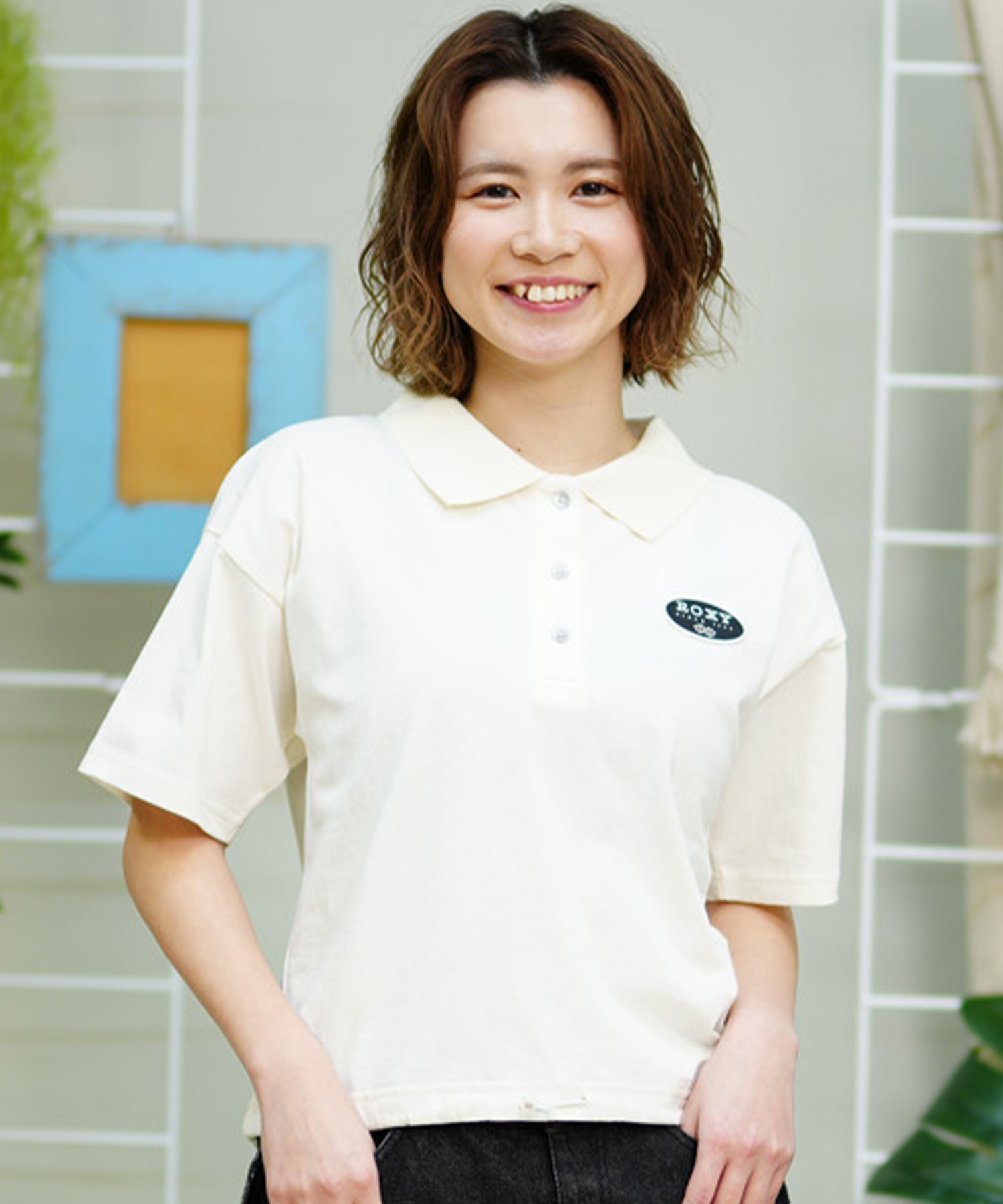ROXY ロキシー レディース 半袖 ポロシャツ ショート丈 クロップ