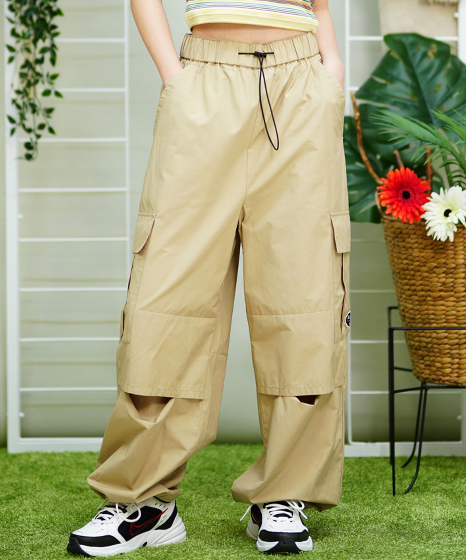 ROXY ロキシー レディース カーゴパンツ ロングパンツ ルーズシルエット ワンポイント RPT242612T(SND-M)