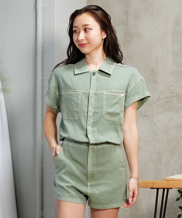 RVCA ルーカ CADET ROMPER レディース 半袖 ワンピース オールインワン BE043-366