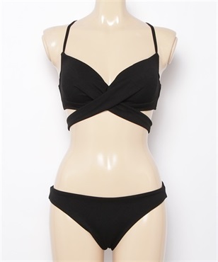 DEFIANCE ディファイアンス 水着 レディース  クロスワイヤー 無地 セット SRS-23E