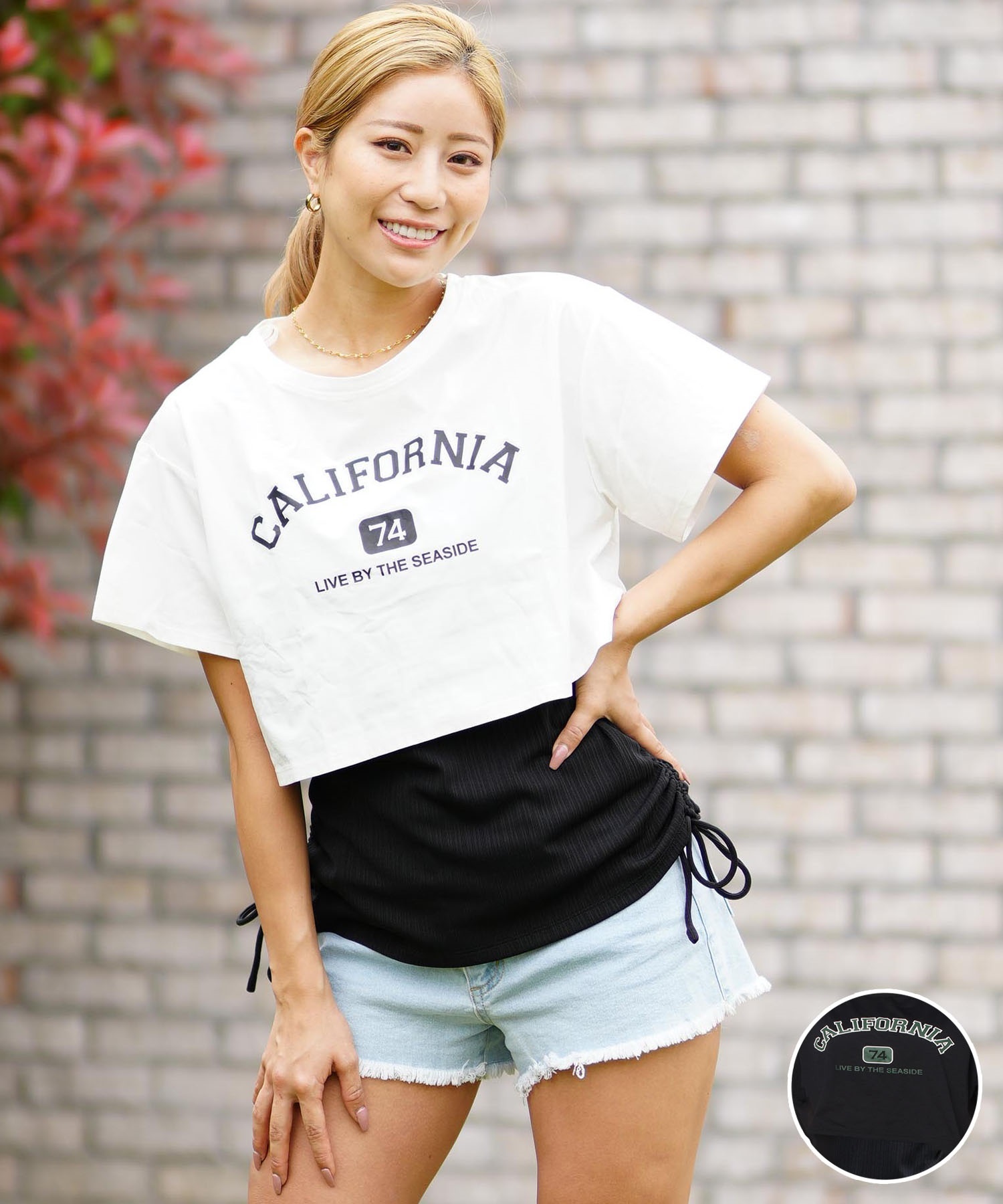 Beach Queen ビーチクイーン 水着 レディース 体型カバー 水陸両用 ラッシュTシャツ付き4点セット 393570(BLK-7)