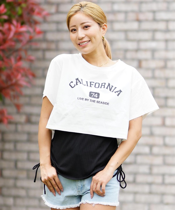 Beach Queen ビーチクイーン 水着 レディース 体型カバー 水陸両用 ラッシュTシャツ付き4点セットビキニ 393570