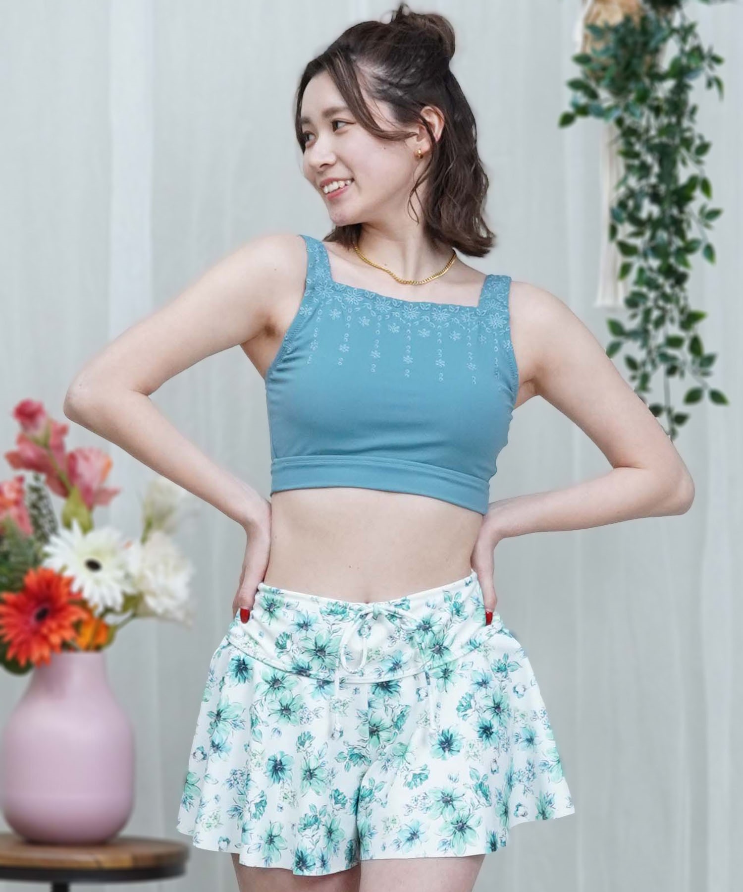 LAETITIA レリッタ 水着 レディース ビキニ オフショルダー 花柄