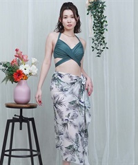 LAETITIA レリッタ 水着 レディース クロスビキニ パレオ付き