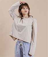 OP オーピー ルーズシルエット 無地ロンT ロングスリーブTEE ラッシュガード 523459(BEG-M)