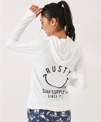 専用　RUSTY/ラスティー」パット付きレディース長袖ジップ   ラッシュガード RUSTY RUSTY/ラスティ レディース ラッシュガード パーカー