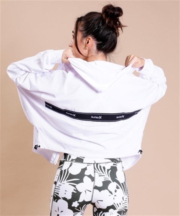 Hurley ハーレー WFF2320034 レディース ラッシュガード 長袖 UVカット ドルマン フーディー フィットネス 水陸両用 ユーティリティ KX1 D28