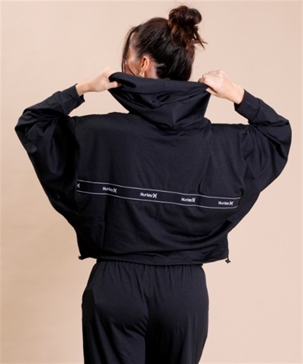 Hurley ハーレー WFF2320034 レディース ラッシュガード 長袖 UVカット ドルマン フーディー フィットネス 水陸両用 ユーティリティ KX1 D28