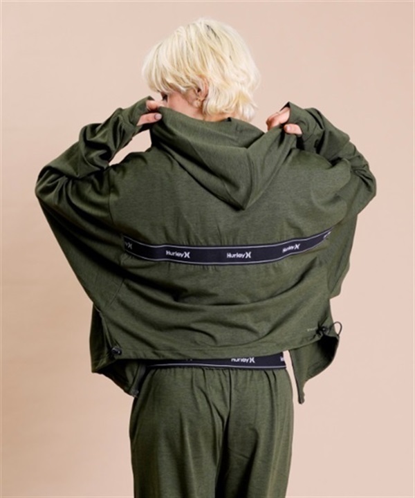 Hurley ハーレー WFF2320034 レディース ラッシュガード 長袖 UVカット ドルマン フーディー フィットネス 水陸両用 ユーティリティ KX1 D28