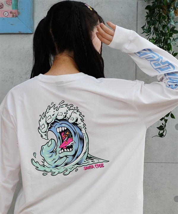 SANTACRUZ サンタクルーズ レディース ラッシュガード Tシャツ 長袖 ロンT 水陸両用 ユーティリティ UVカット 502242631 ムラサキスポーツ限定