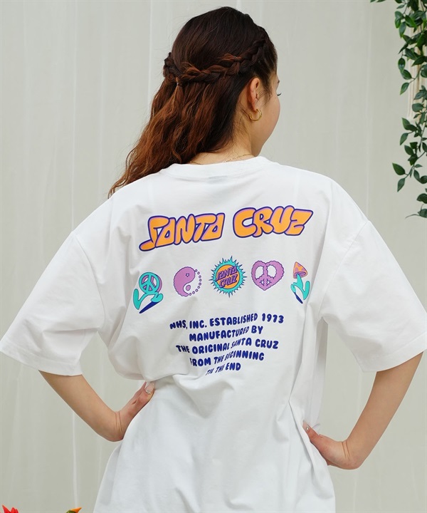 SANTACRUZ サンタクルーズ レディース ラッシュガード Tシャツ 半袖 水陸両用 ユーティリティ UVカット 502242633 ムラサキスポーツ限定