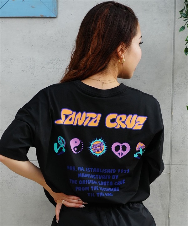 SANTACRUZ サンタクルーズ レディース ラッシュガード Tシャツ 半袖 水陸両用 ユーティリティ UVカット 502242633 ムラサキスポーツ限定