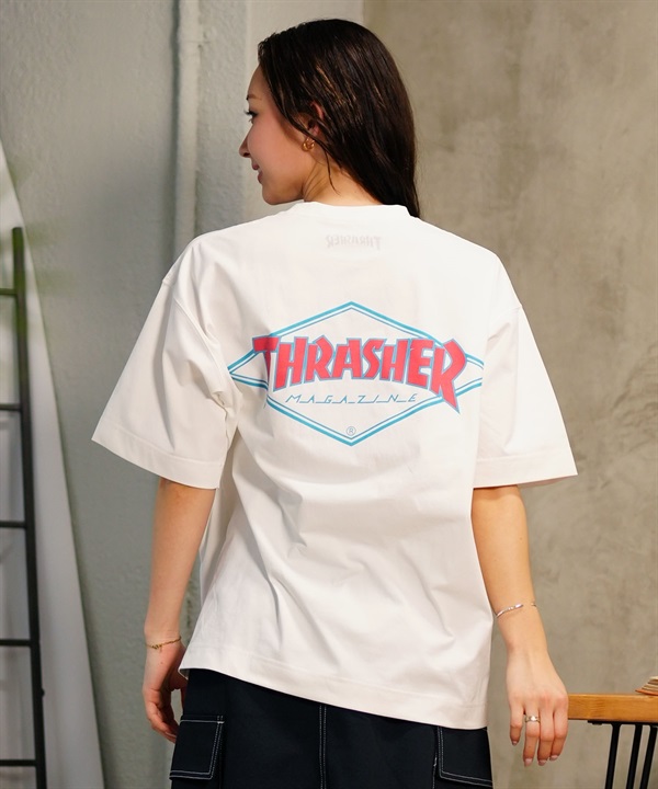 THRASHER スラッシャー レディース ラッシュガード 半袖 Tシャツ 水陸両用 オーバーサイズ ユニセックス ムラサキスポーツ限定 TC-002