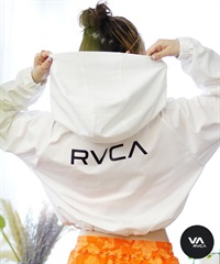 【クーポン対象】RVCA ルーカ レディース ラッシュガード パーカー ジップアップ 長袖 ショート丈 バックプリント 水陸両用 ユーティリティ UVカット BE04C-853