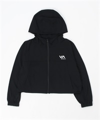 【クーポン対象】RVCA ルーカ レディース ラッシュガード パーカー ジップアップ 長袖 ショート丈 バックプリント 水陸両用 ユーティリティ UVカット BE04C-853