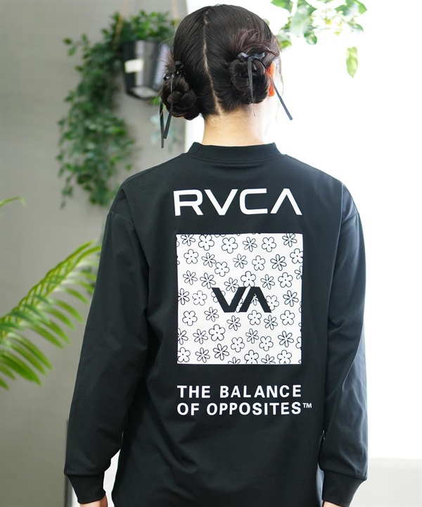 RVCA ルーカ レディース ラッシュガード Tシャツ 長袖 ロンT バックプリント 水陸両用 ユーティリティ UVカット BE04C-P81