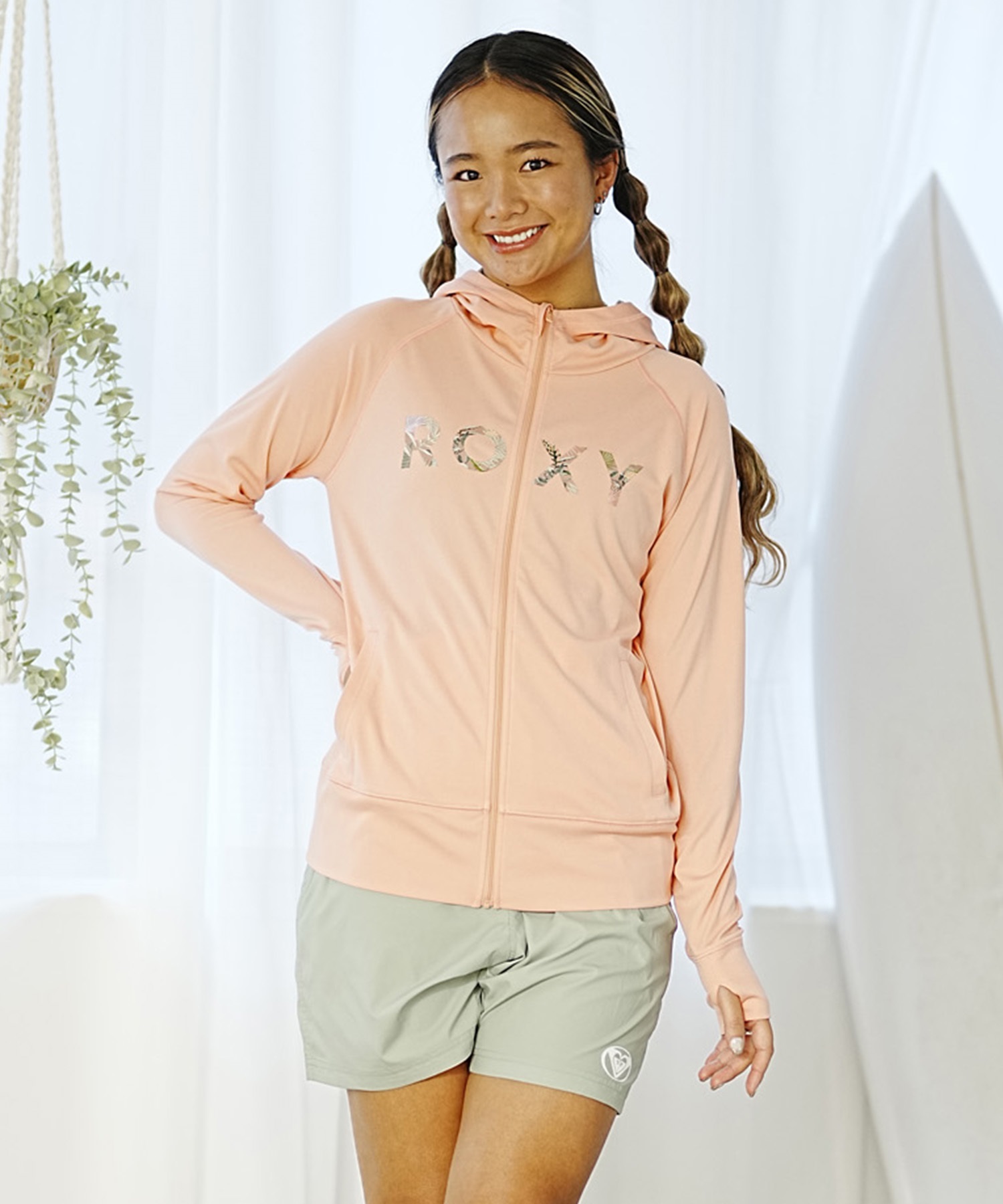 【クーポン対象】ROXY ロキシー ZIP  RLY241027 レディース水着 ラッシュガード(APR-S)