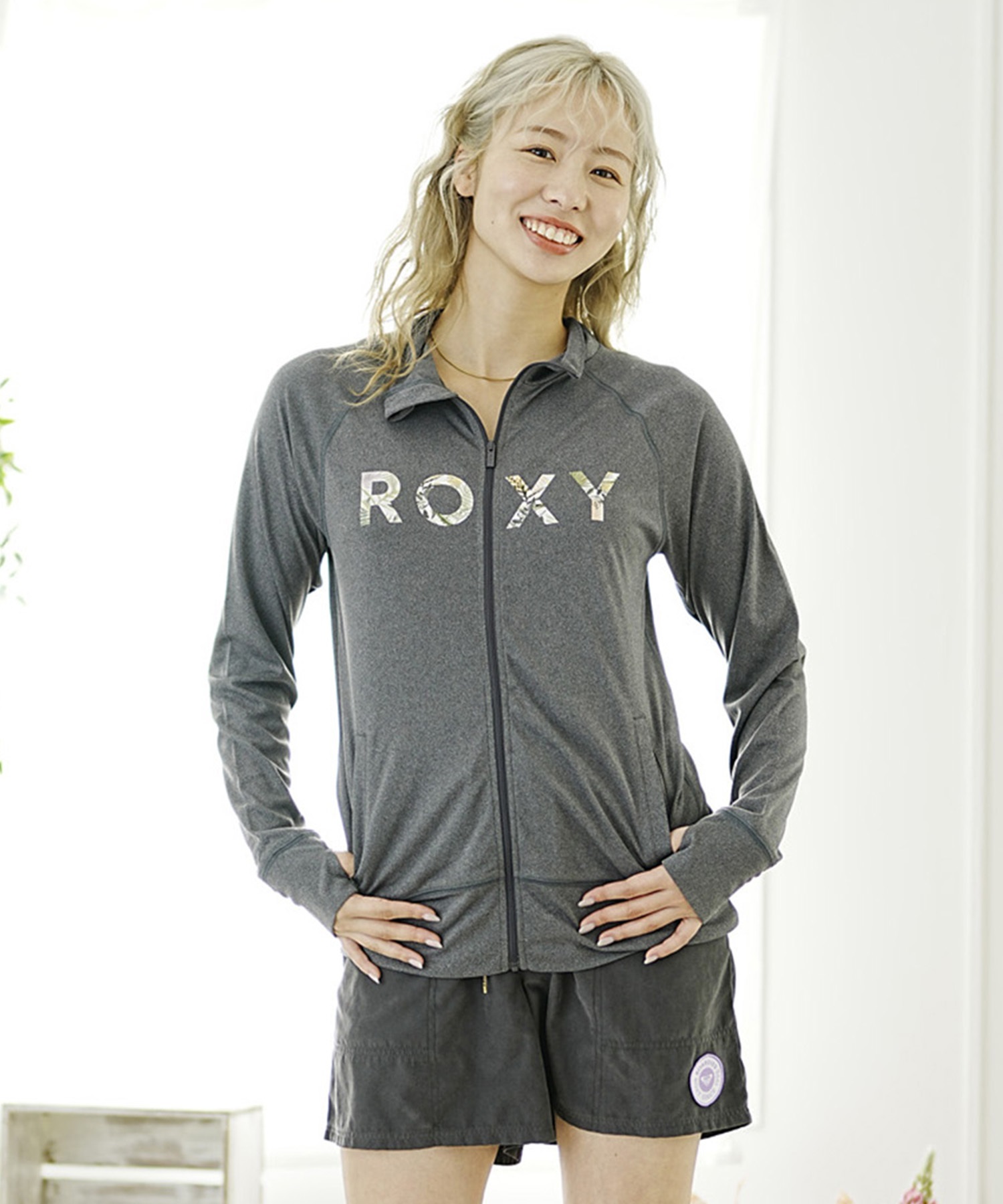 ROXY ロキシー ZIP/SRLY241028 RLY241028 レディース水着 ラッシュガード(CHA-S)